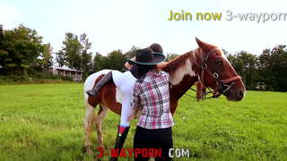 3Way Porn - Threesome aig an Teaghlach Tuathanas