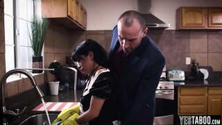 Busty italiano housemaid chick gets garbh fucked from behind